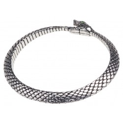 Sophia Serpent Ouroborus Pewter Bangle Bracelet