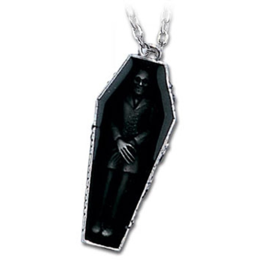 Gothic Bat Coffin Pendant Silver Pendant Silver Jewelry Gothic Necklace Bat  Necklace Coffin Necklace Men's Necklace Women's Necklace 