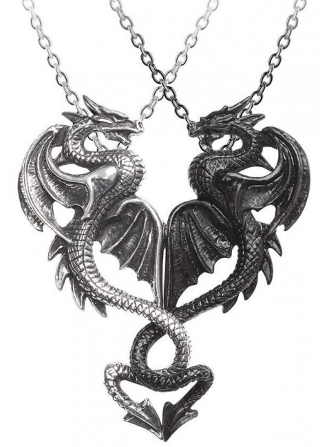 goth friendship necklace