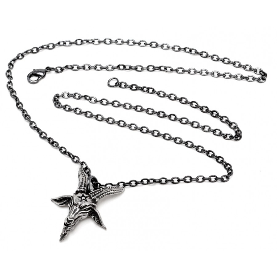 Templars Bane Pewter Baphomet Necklace with Chain