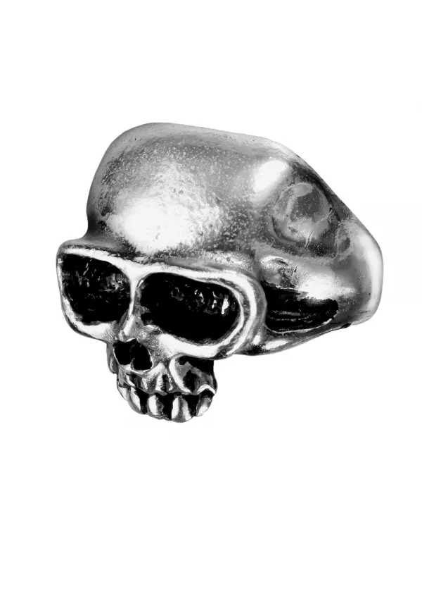 Death Skull Pewter Mens Dreadpunk Ring