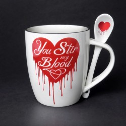 You Stir My Blood Mug and Spoon Set