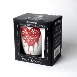 You Stir My Blood Mug and Spoon Set