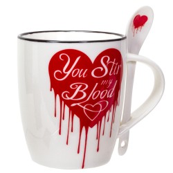 You Stir My Blood Mug and Spoon Set