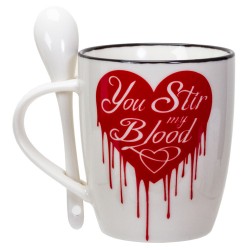 You Stir My Blood Mug and Spoon Set