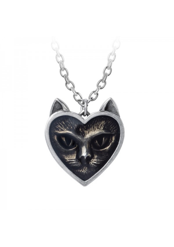 Cat Love Heart Pendant