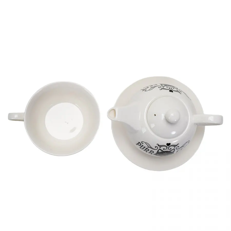 Purrfect Brew Cat Tea Pot and Cup Set - Tea for One