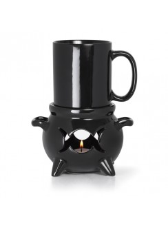 Witches Cauldron Mug Warmer Stand and Mug