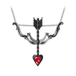 Desire Moi Cupids Bow Pewter Necklace