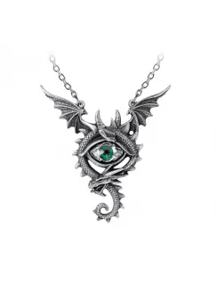 Eye of the Dragon Pewter Necklace