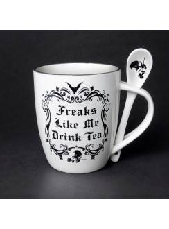 Freaks Like Me Drink Tea Mug and Spoon Set