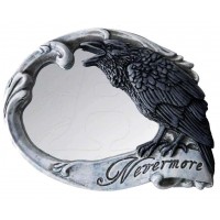 Nevermore Skull Raven Compact Makeup Mirror