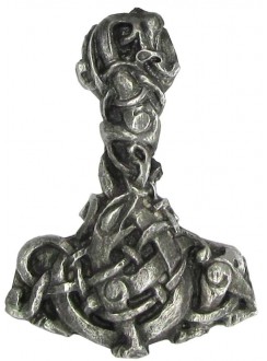 Urnes Style Pewter Thors Hammer Pendant