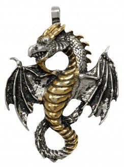 Air Dragon Pewter Necklace