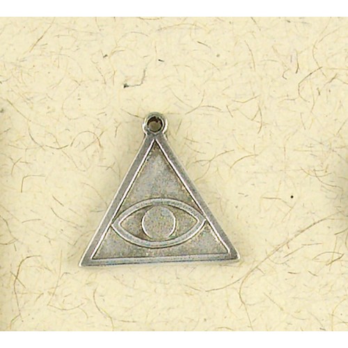 Iluminati All Seeing Eye Pyramid Symbol Pewter Necklace Magic Hermetic