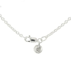 Sacred Rose Silver Necklace with Mother of Pearl