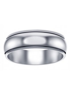 Plain Wide Band Sterling Silver Fidget Spinner Ring