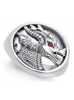 King Arthur Pendragon Seal Garnet Ring