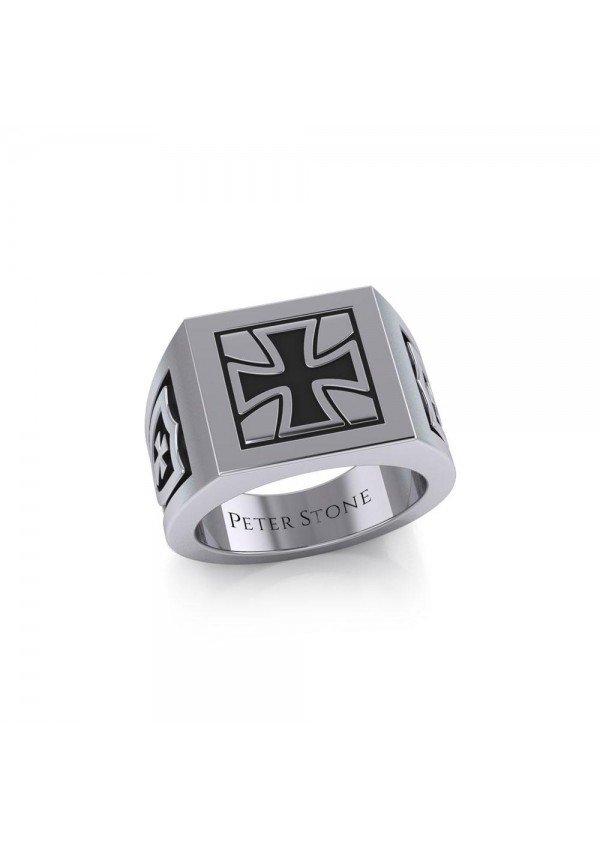 Iron Cross Mens Signet Ring