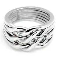 6 Band Heavy Chain Puzzle Ring