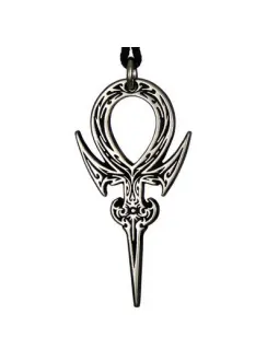 Gothic Ankh Pewter Necklace