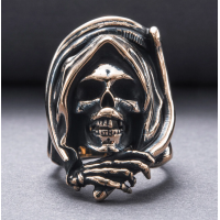 Face of Death Reaper Bronze Handcrafted Ring