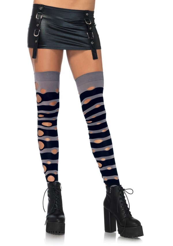 Leg Avenue  LA-6634, Distress Striped Stockings