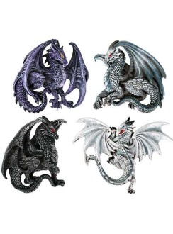 Winged Dragon Magnets Set of 4