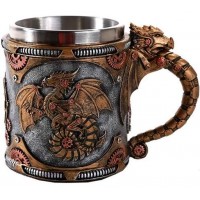 Steampunk Dragon Mug with Stainless Steel Cup