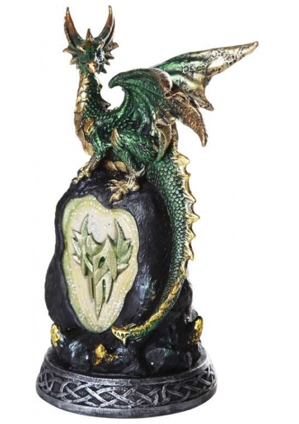 Green Dragon on Rock LED Night Light