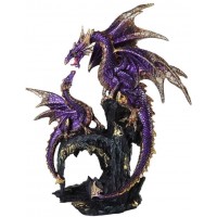 Purple Dragon Family Statue