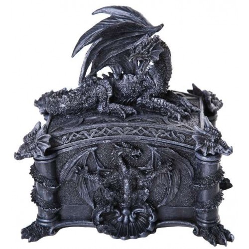 Dragon Treasure Box - Gothic Decor, Medieval Home Decor