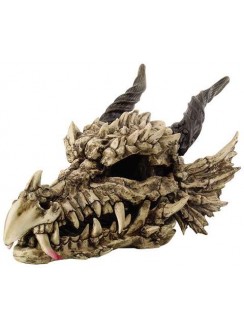 Dragon Skull Large Bone Resin Statue