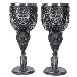 Black Cat Familiars Love Goblet Set