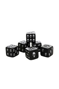 Skull 6 Sided Dice Set of 6