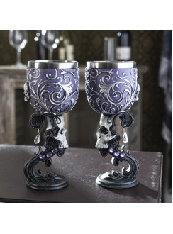 Deaths Desire Skull Gothic Goblet Set