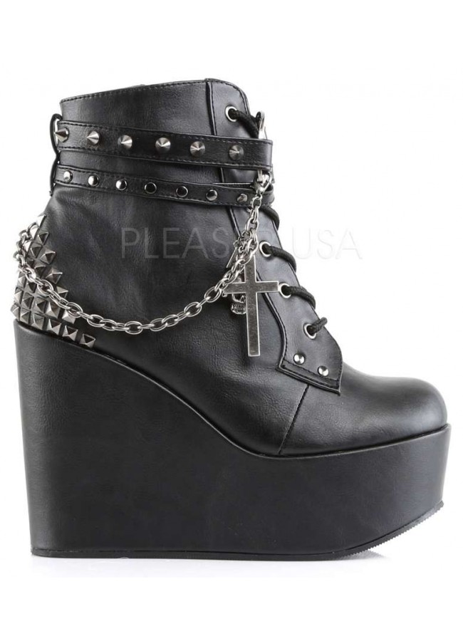 Pentagram Charm The Craft Gothic Ankle Boot