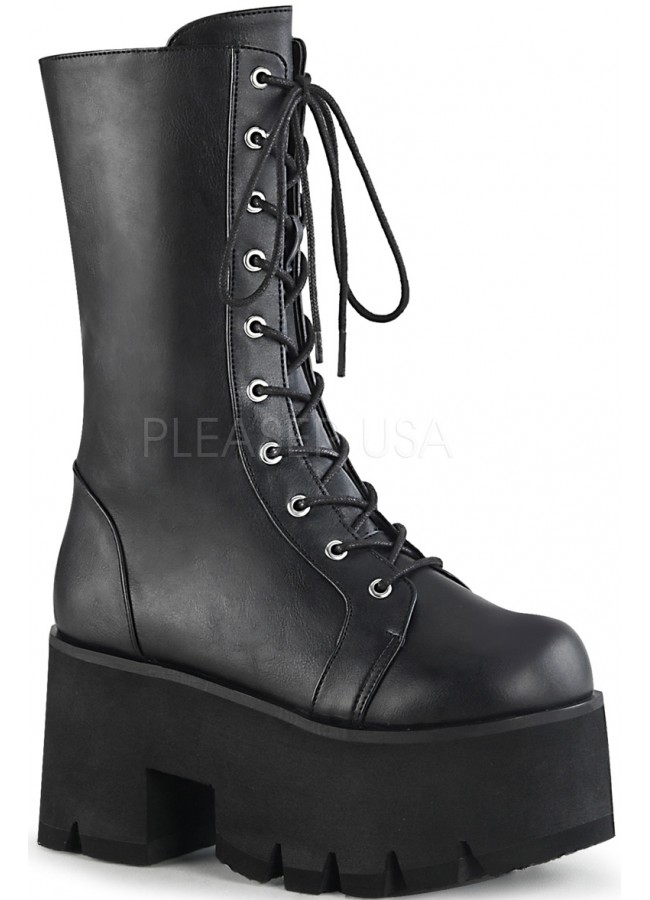women's calf high combat boots