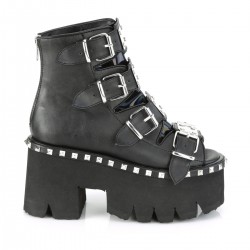 Ashes Womens Black Platform Sandal