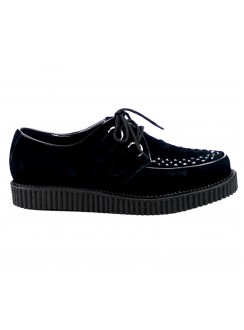 Verspilling Stijgen hoofdzakelijk Rockabilly Mens Black Suede Creeper Loafer - Gothic Shoes for Men