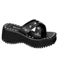 Flip Skull Studded Platform Gothic Sandal