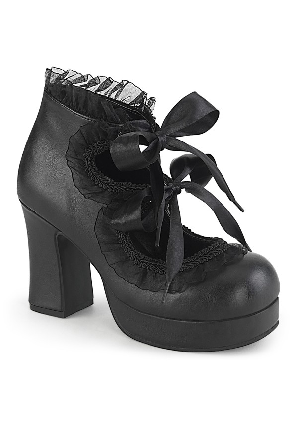 Heart Ruffled Gothika Pumps