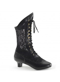 Victorian Dame Black Lace Boots