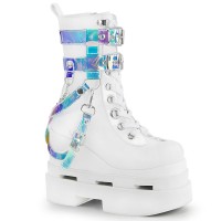 Eternal White Magic Mirror Gothic Boots