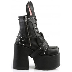 Kitty and Bunny Ear Chunky Heel Platform Boots