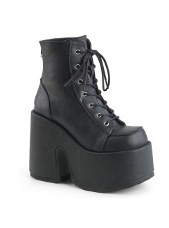 Black Matte Chunky Platform Ankle Boots