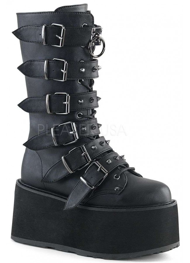 goth buckle boots
