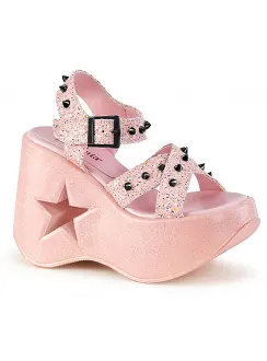 Dynamite Star Womens Platform Candy Pink Sandal