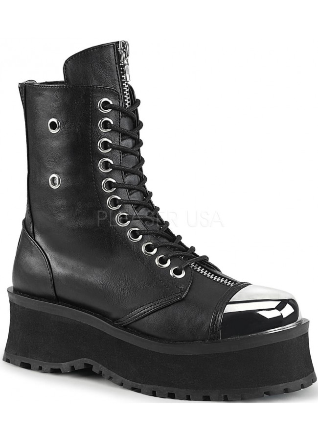 metal plated boots