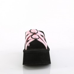 Heart Ring Pink Hologram Platform Clogs